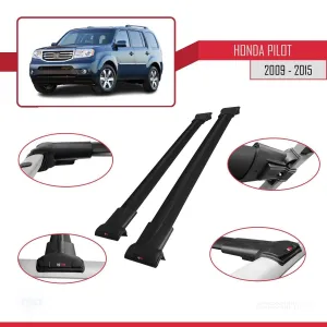 Honda Pilot 2009-2015 Arası ile uyumlu FLY Model Ara Atkı Tavan Barı SİYAH thumb 5