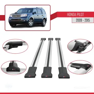 Honda Pilot 2009-2015 Arası ile uyumlu FLY Model Ara Atkı Tavan Barı GRİ 3 ADET BAR thumb 5