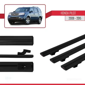 Honda Pilot 2009-2015 Arası ile uyumlu Basic Model Ara Atkı Tavan Barı SİYAH 3 ADET thumb 3