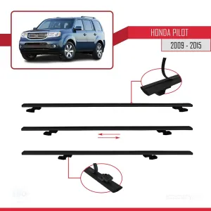 Honda Pilot 2009-2015 Arası ile uyumlu Basic Model Ara Atkı Tavan Barı SİYAH 3 ADET thumb 5