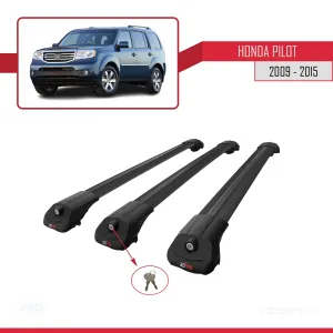 Honda Pilot 2009-2015 Arası ile uyumlu ACE-1 Ara Atkı Tavan Barı SİYAH 3 ADET BAR thumb 4