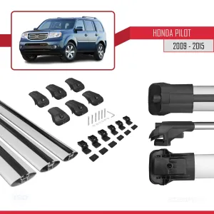 Honda Pilot 2009-2015 Arası ile uyumlu ACE-1 Ara Atkı Tavan Barı GRİ 3 ADET BAR thumb 5