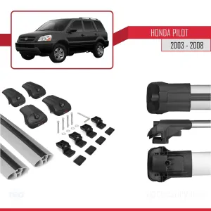 Honda Pilot 2003-2008 Arası ile uyumlu ACE-1 Ara Atkı Tavan Barı GRİ thumb 5
