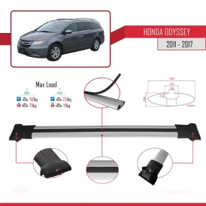 Honda Odyssey 2011-2017 Arası ile uyumlu FLY Model Ara Atkı Tavan Barı GRİ thumb 4
