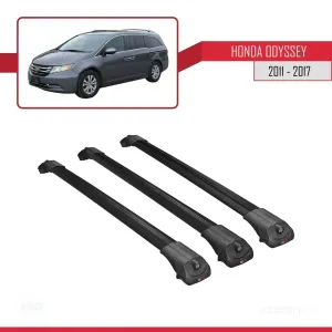 Honda Odyssey 2011-2017 Arası ile uyumlu ACE-1 Ara Atkı Tavan Barı SİYAH 3 ADET BAR thumb 3