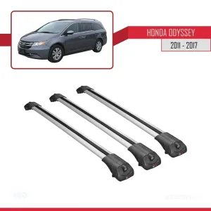 Honda Odyssey 2011-2017 Arası ile uyumlu ACE-1 Ara Atkı Tavan Barı GRİ 3 ADET BAR thumb 3
