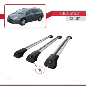 Honda Odyssey 2011-2017 Arası ile uyumlu ACE-1 Ara Atkı Tavan Barı GRİ 3 ADET BAR thumb 4