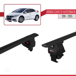 Honda Civic IX Hatchback 2011-2015 Arası ile uyumlu ACE-4 Ara Atkı Tavan Barı SİYAH thumb 5