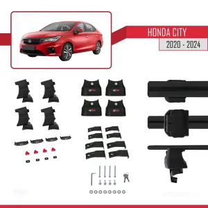 Honda City 2020 ve Sonrası ile uyumlu ACE-4 Ara Atkı Tavan Barı SİYAH thumb 5