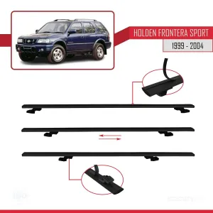 Holden Frontera Sport 1999-2004 Arası ile uyumlu Basic Model Ara Atkı Tavan Barı SİYAH 3 ADET thumb 5