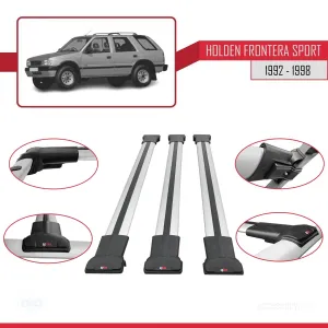 Holden Frontera Sport 1992-1998 Arası ile Uyumlu FLY Model Ara Atkı Tavan Barı GRİ 3 ADET BAR thumb 5