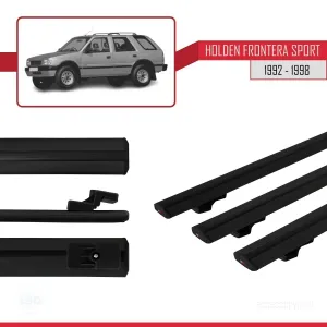 Holden Frontera Sport 1992-1998 Arası ile uyumlu Basic Model Ara Atkı Tavan Barı SİYAH 3 ADET thumb 3