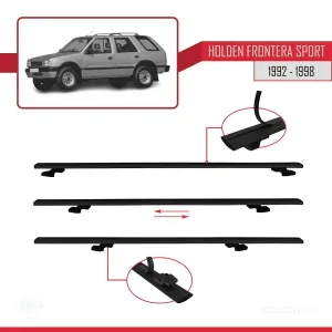 Holden Frontera Sport 1992-1998 Arası ile uyumlu Basic Model Ara Atkı Tavan Barı SİYAH 3 ADET thumb 5