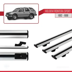 Holden Frontera Sport 1992-1998 Arası ile uyumlu Basic Model Ara Atkı Tavan Barı GRİ 3 ADET thumb 3