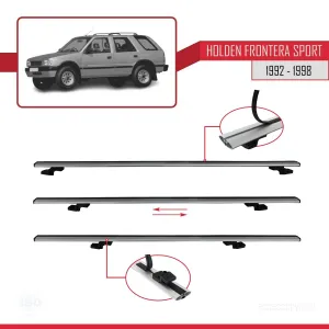 Holden Frontera Sport 1992-1998 Arası ile uyumlu Basic Model Ara Atkı Tavan Barı GRİ 3 ADET thumb 5