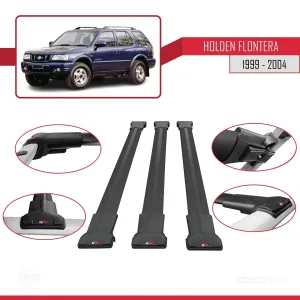 Holden Frontera 1999-2004 Arası ile Uyumlu FLY Model Ara Atkı Tavan Barı SİYAH 3 ADET BAR thumb 5