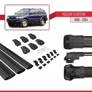 Holden Frontera 1999-2004 Arası ile uyumlu ACE-1 Ara Atkı Tavan Barı SİYAH 3 ADET BAR thumb 5
