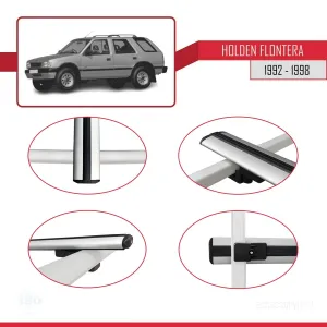 Holden Frontera 1992-1998 Arası ile uyumlu Basic Model Ara Atkı Tavan Barı GRİ 3 ADET thumb 4