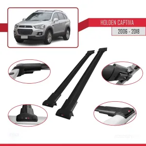Holden Captiva 2006-2018 Arası ile Uyumlu FLY Model Ara Atkı Tavan Barı SİYAH thumb 5