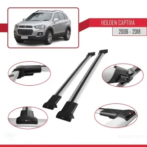 Holden Captiva 2006-2018 Arası ile Uyumlu FLY Model Ara Atkı Tavan Barı GRİ thumb 5