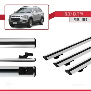 Holden Captiva 2006-2018 Arası ile uyumlu Basic Model Ara Atkı Tavan Barı GRİ 3 ADET thumb 3