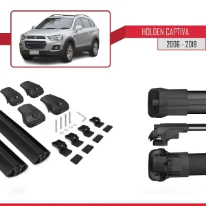 Holden Captiva 2006-2018 Arası ile uyumlu ACE-1 Ara Atkı Tavan Barı SİYAH thumb 5