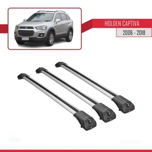 Holden Captiva 2006-2018 Arası ile uyumlu ACE-1 Ara Atkı Tavan Barı GRİ 3 ADET BAR thumb 3