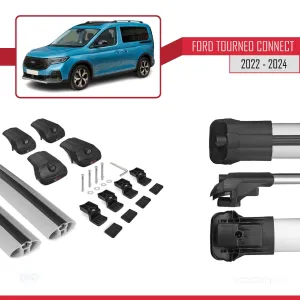 Ford Turneo Connect 2022 ve Sonrası ile uyumlu ACE-1 Ara Atkı Tavan Barı GRİ thumb 5