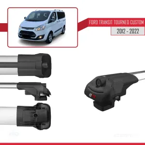 Ford Transit Tourneo - Custom 2012-2023 Arası ile uyumlu ACE-1 Ara Atkı Tavan Barı GRİ 4 ADET BAR thumb 5
