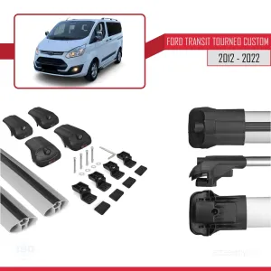 Ford Transit Tourneo - Custom 2012-2023 Arası ile uyumlu ACE-1 Ara Atkı Tavan Barı GRİ thumb 5