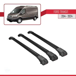 Ford Transit 2014 ve Sonrası ile uyumlu ACE-1 Ara Atkı Tavan Barı SİYAH 3 ADET BAR thumb 3