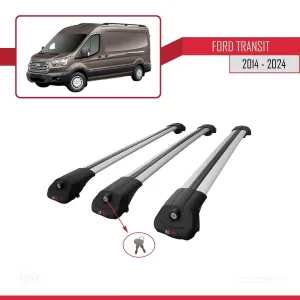 Ford Transit 2014 ve Sonrası ile uyumlu ACE-1 Ara Atkı Tavan Barı GRİ 3 ADET BAR thumb 4
