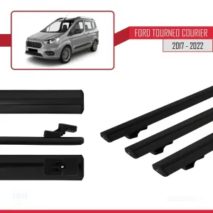 Ford Tourneo Courier 2017-2022 Arası ile uyumlu Basic Model Ara Atkı Tavan Barı SİYAH 3 ADET thumb 3