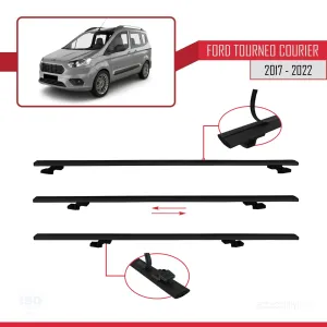 Ford Tourneo Courier 2017-2022 Arası ile uyumlu Basic Model Ara Atkı Tavan Barı SİYAH 3 ADET thumb 5