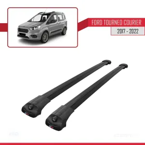 Ford Tourneo Courier 2017-2022 Arası ile uyumlu ACE-1 Ara Atkı Tavan Barı SİYAH thumb 3