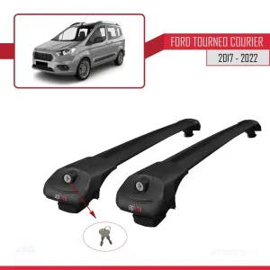 Ford Tourneo Courier 2017-2022 Arası ile uyumlu ACE-1 Ara Atkı Tavan Barı SİYAH thumb 4