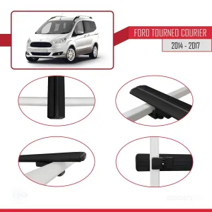 Ford Tourneo Courier 2014-2017 Arası ile uyumlu Basic Model Ara Atkı Tavan Barı SİYAH 3 ADET thumb 4