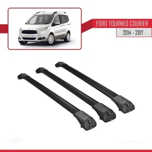 Ford Tourneo Courier 2014-2017 Arası ile uyumlu ACE-1 Ara Atkı Tavan Barı SİYAH 3 ADET BAR thumb 3
