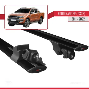 Ford Ranger 2011-2022 Arası ile uyumlu HOOK Model Anahtar Kilitli Ara Atkı Tavan Barı SİYAH thumb 5