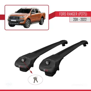 Ford Ranger 2011-2022 Arası ile uyumlu ACE-1 Ara Atkı Tavan Barı SİYAH thumb 4