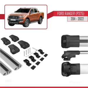 Ford Ranger 2011-2022 Arası ile uyumlu ACE-1 Ara Atkı Tavan Barı GRİ thumb 5