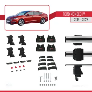 Ford Mondeo IV 2014-2022 Arası ile uyumlu ACE-4 Ara Atkı Tavan Barı GRİ thumb 4