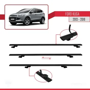 Ford Kuga 2013-2018 Arası ile uyumlu Basic Model Ara Atkı Tavan Barı SİYAH 3 ADET thumb 5