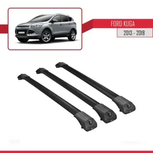 Ford Kuga 2013-2018 Arası ile uyumlu ACE-1 Ara Atkı Tavan Barı SİYAH 3 ADET BAR thumb 3