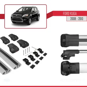 Ford Kuga 2008-2013 Arası ile uyumlu ACE-1 Ara Atkı Tavan Barı GRİ thumb 5