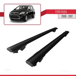 Ford Kuga 2008-2012 Arası ile uyumlu HOOK Model Anahtar Kilitli Ara Atkı Tavan Barı SİYAH thumb 4