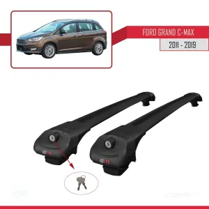 Ford Grand C-Max 2011-2019 Arası ile uyumlu ACE-1 Ara Atkı Tavan Barı SİYAH thumb 4