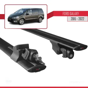 Ford Galaxy 2015-2022 Arası ile uyumlu HOOK Model Anahtar Kilitli Ara Atkı Tavan Barı SİYAH thumb 5