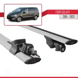 Ford Galaxy 2015-2022 Arası ile uyumlu HOOK Model Anahtar Kilitli Ara Atkı Tavan Barı GRİ thumb 5