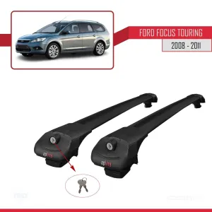Ford Focus TOURING 2008-2011 Arası ile uyumlu ACE-1 Ara Atkı Tavan Barı SİYAH thumb 4